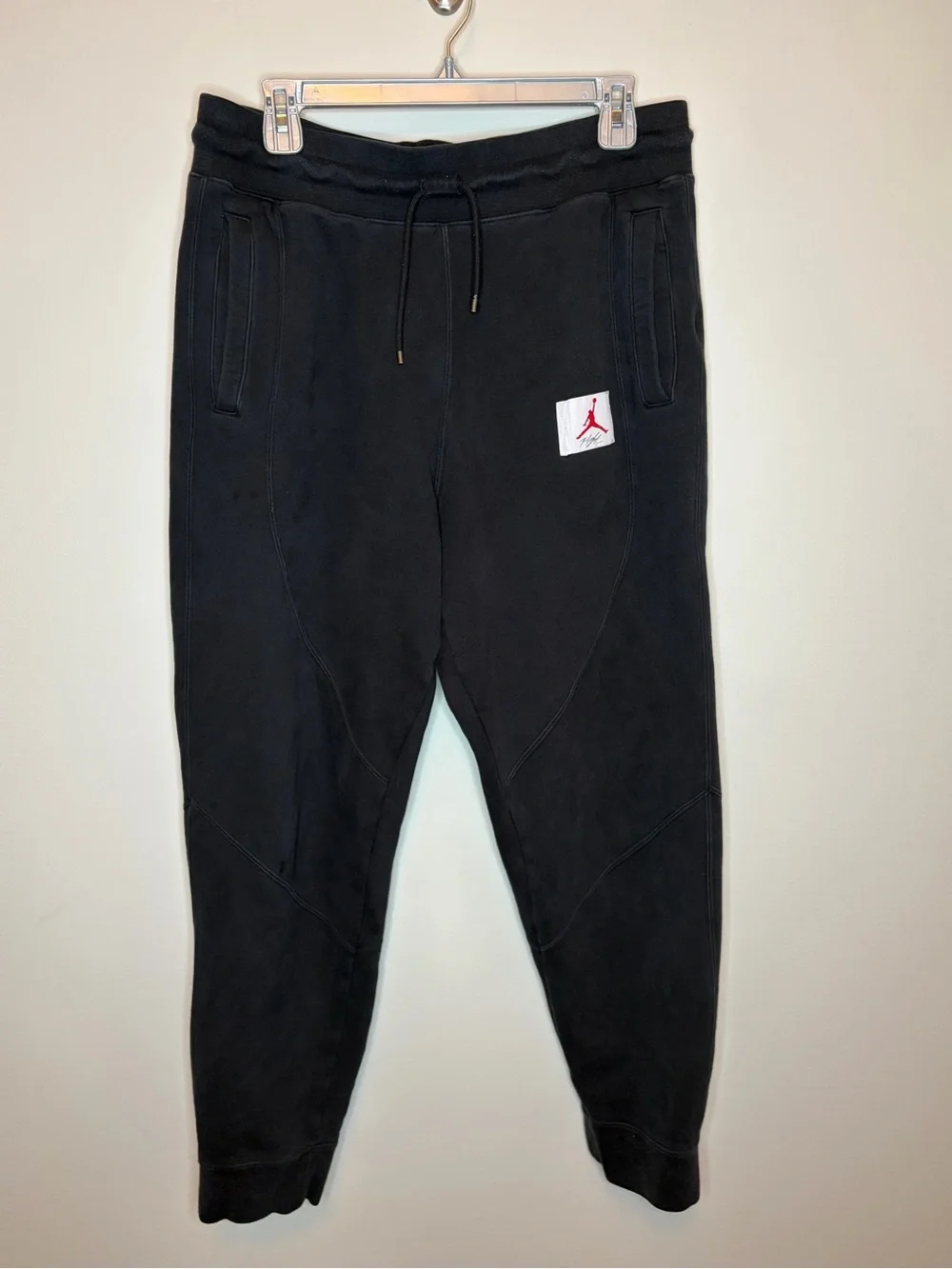 Jordan Black Fleece Sweatpants Men’s Large Vintage Y2K